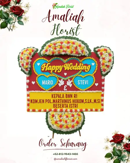 Papan Bunga Pernikahan Cipari